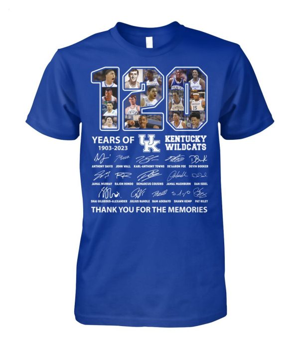 120 Years Of 1903 – 2023 Kentucky Wildcats Thank You For The Memories T-Shirt