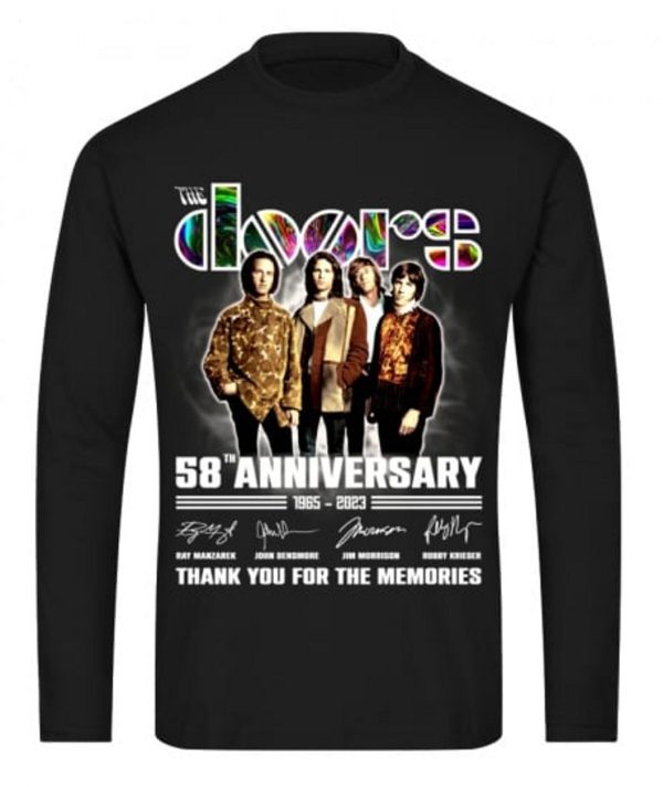 58th Anniversary 1965 – 2023 The Doors Thank You For The Memories T-Shirt