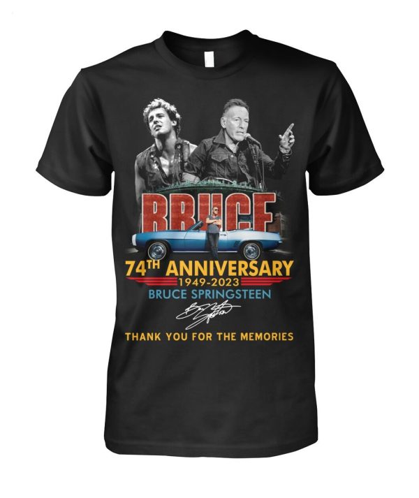 74th  Anniversary 1949 – 2023 Bruce Springsteen Thank You For The Memories T-Shirt