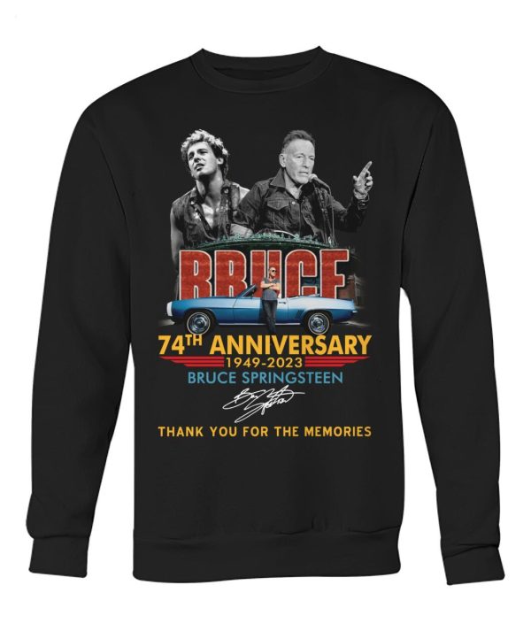 74th  Anniversary 1949 – 2023 Bruce Springsteen Thank You For The Memories T-Shirt