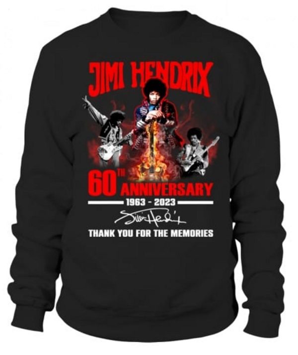 Jimi Hendrix 60th Anniversary 1963 – 2023 Thank You For The Memories T-Shirt