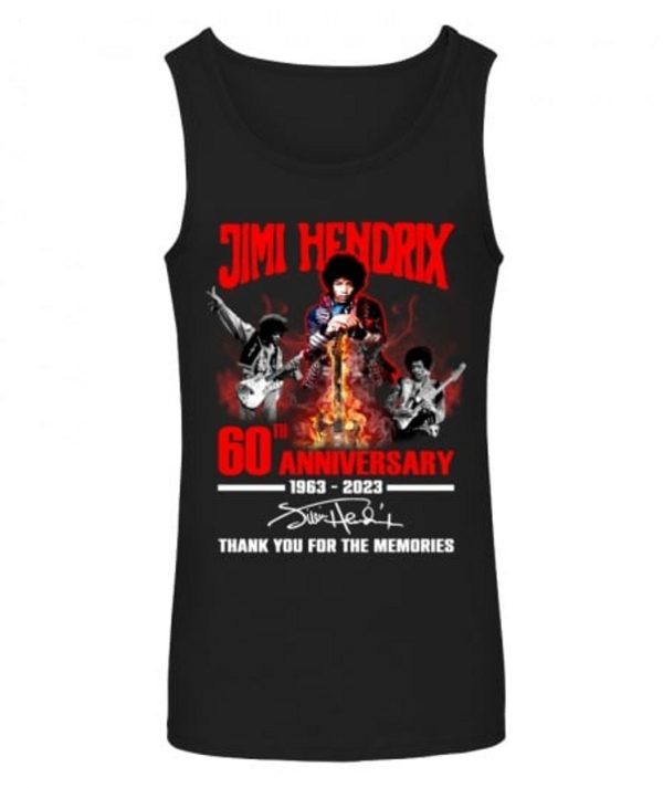 Jimi Hendrix 60th Anniversary 1963 – 2023 Thank You For The Memories T-Shirt