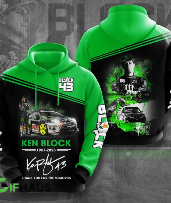 Ken Block  43 1967 – 2023 Thank You For The Memories 3D T-Shirt