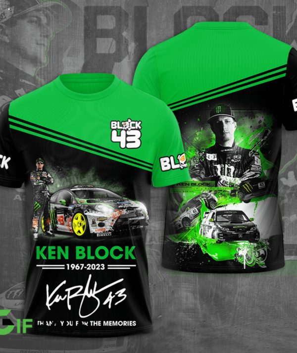 Ken Block  43 1967 – 2023 Thank You For The Memories 3D T-Shirt