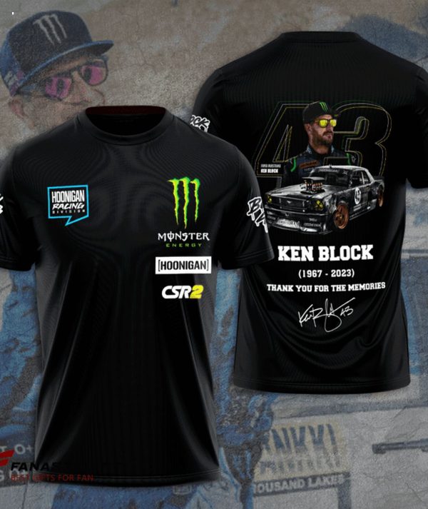 Ken Block 1967 – 2023 Thank You For The Memories 3D T-Shirt