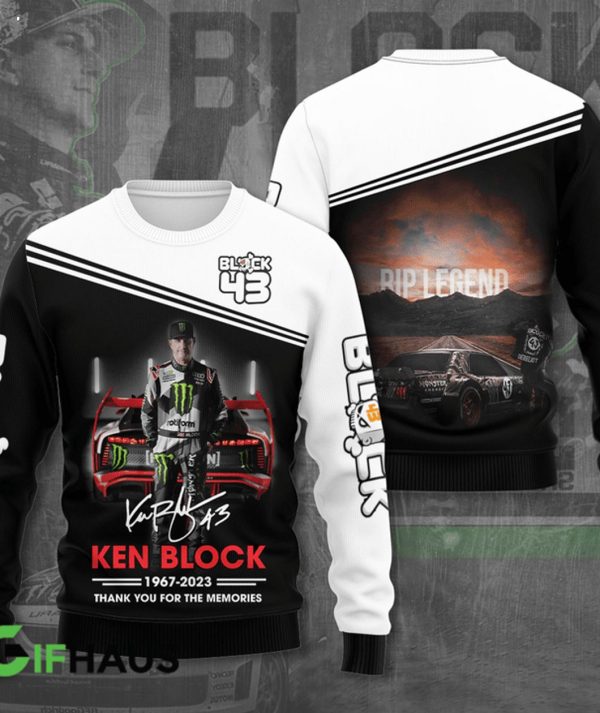 Rip Legend Ken Block 1967 – 2023 Thank You For The Memories 3D T-Shirt