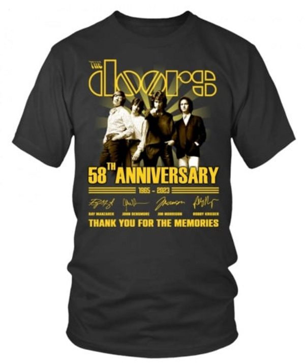 The Doors 58th Anniversary 1965 – 2023 Thank You For The Memories T-Shirt