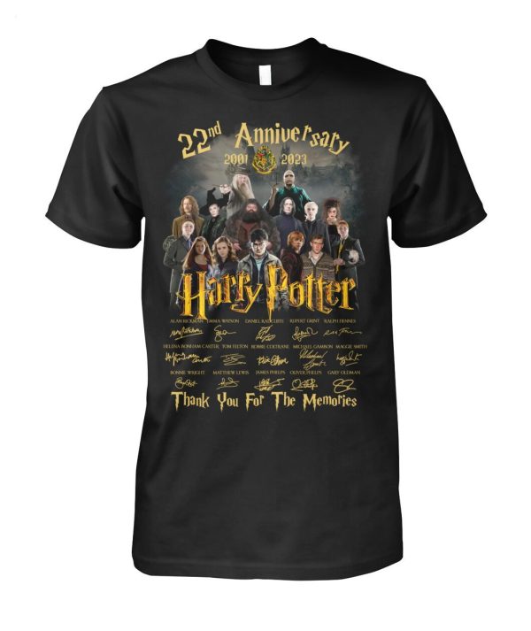22nd Anniversary 2001 – 2023 Harry Potter Thank You For The Memories T-Shirt