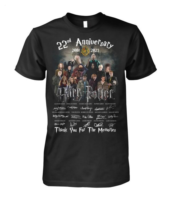 Harry Potter 22nd Anniversary 2001 – 2023 Thank You For The Memories T-Shirt