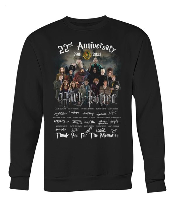 Harry Potter 22nd Anniversary 2001 – 2023 Thank You For The Memories T-Shirt