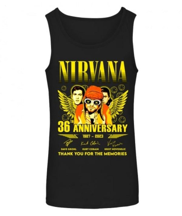 36th Anniversary 1987 - 2023 Nirvana Thank You For The Memories T-Shirt -  Torunstyle