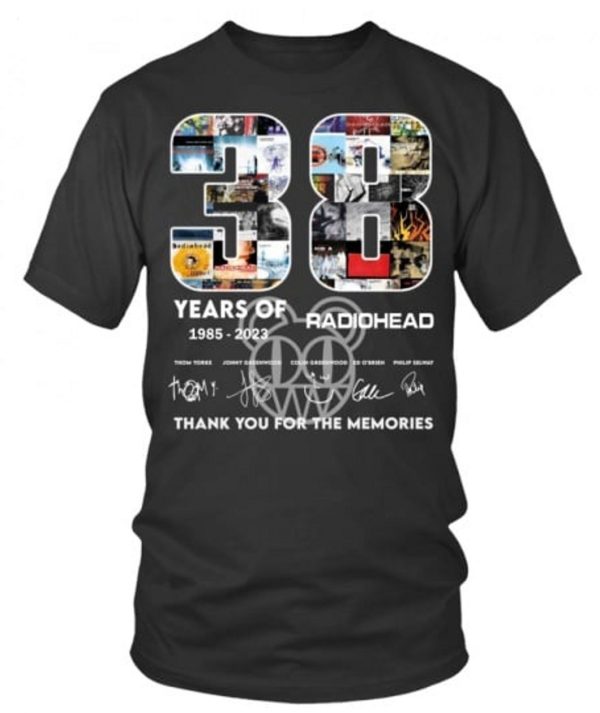 38 Years Of 1985 – 2023 Radiohead Thank You For The Memories T-Shirt