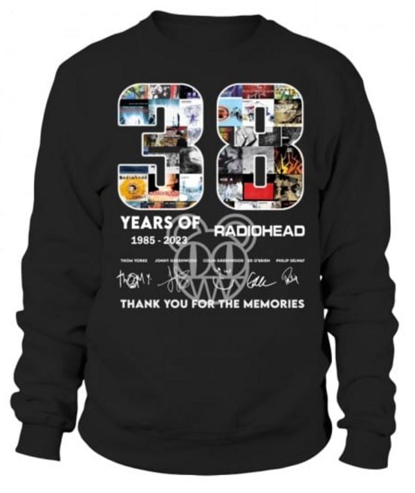 38 Years Of 1985 – 2023 Radiohead Thank You For The Memories T-Shirt