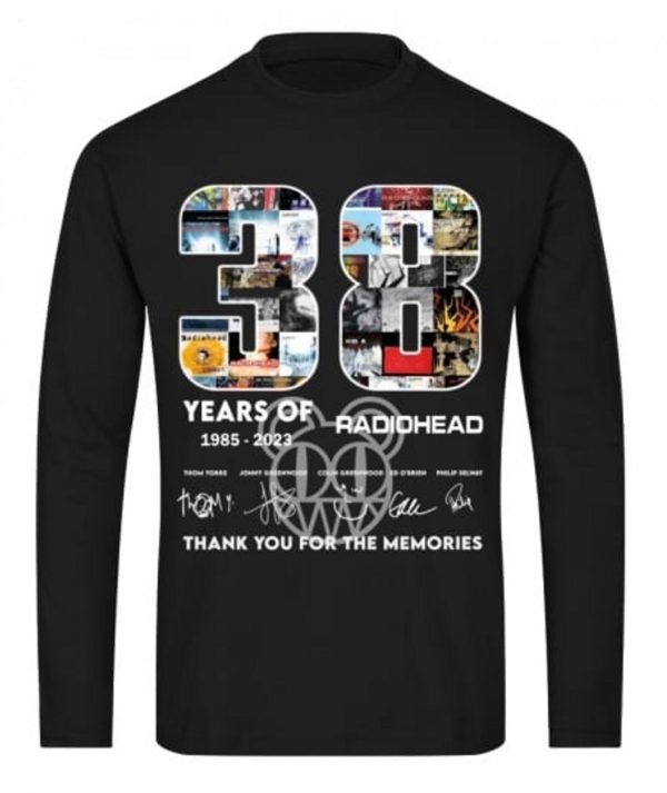 38 Years Of 1985 – 2023 Radiohead Thank You For The Memories T-Shirt