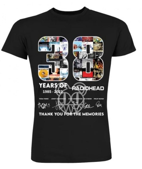 38 Years Of 1985 – 2023 Radiohead Thank You For The Memories T-Shirt