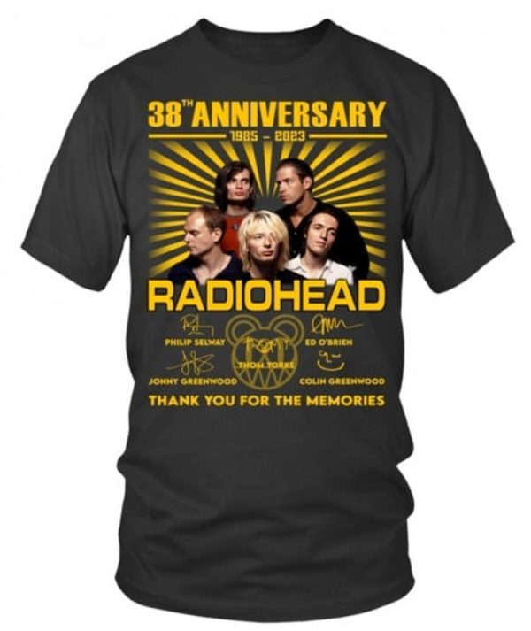 38th Anniversary 1985 – 2023 Radiohead Thank You For The Memories T-Shirt