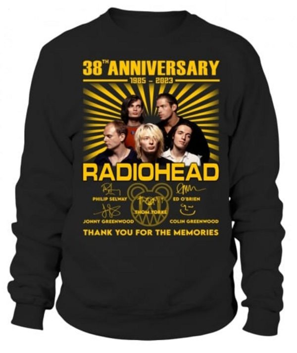 38th Anniversary 1985 – 2023 Radiohead Thank You For The Memories T-Shirt