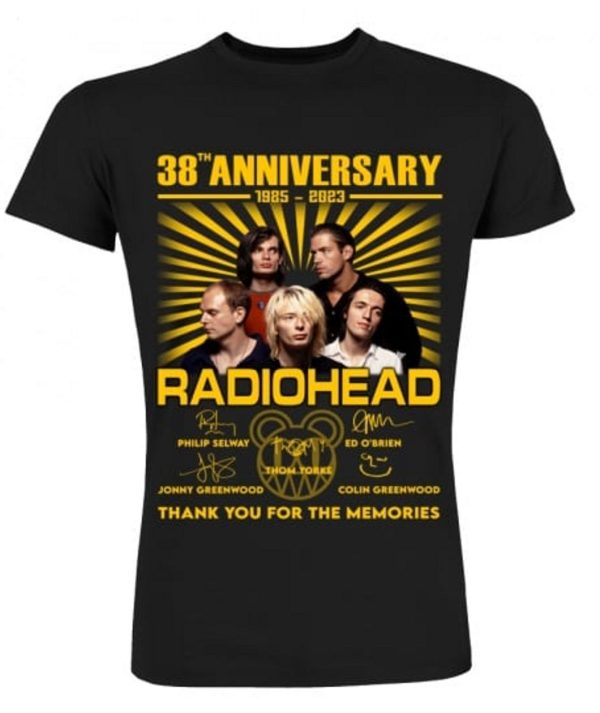 38th Anniversary 1985 – 2023 Radiohead Thank You For The Memories T-Shirt