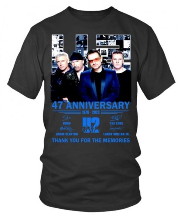 47th Anniversary 1976 – 2023 U2 Thank You For The Memories T-Shirt