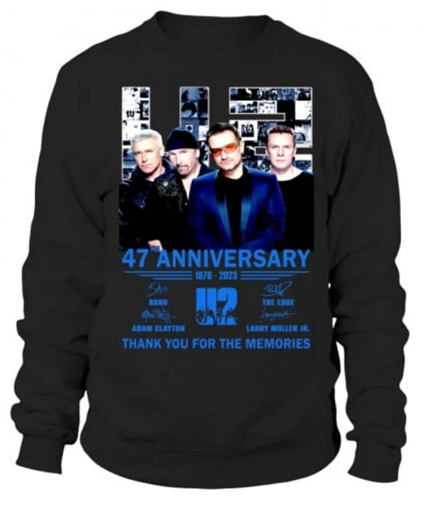 47th Anniversary 1976 – 2023 U2 Thank You For The Memories T-Shirt