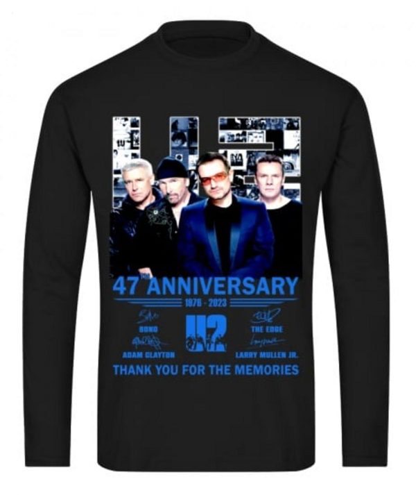 47th Anniversary 1976 – 2023 U2 Thank You For The Memories T-Shirt