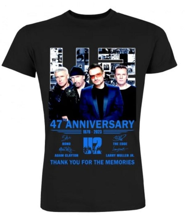 47th Anniversary 1976 – 2023 U2 Thank You For The Memories T-Shirt