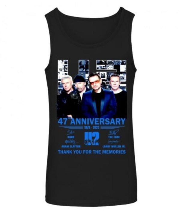 47th Anniversary 1976 – 2023 U2 Thank You For The Memories T-Shirt