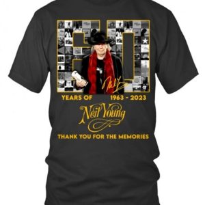 60 Years Of 1963 – 2023 Neil Young Thank You For The Memories T-Shirt