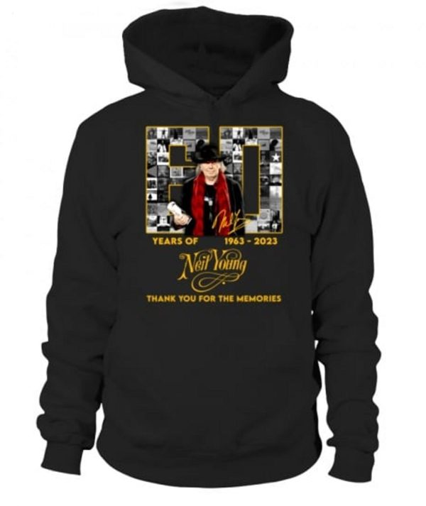 60 Years Of 1963 – 2023 Neil Young Thank You For The Memories T-Shirt