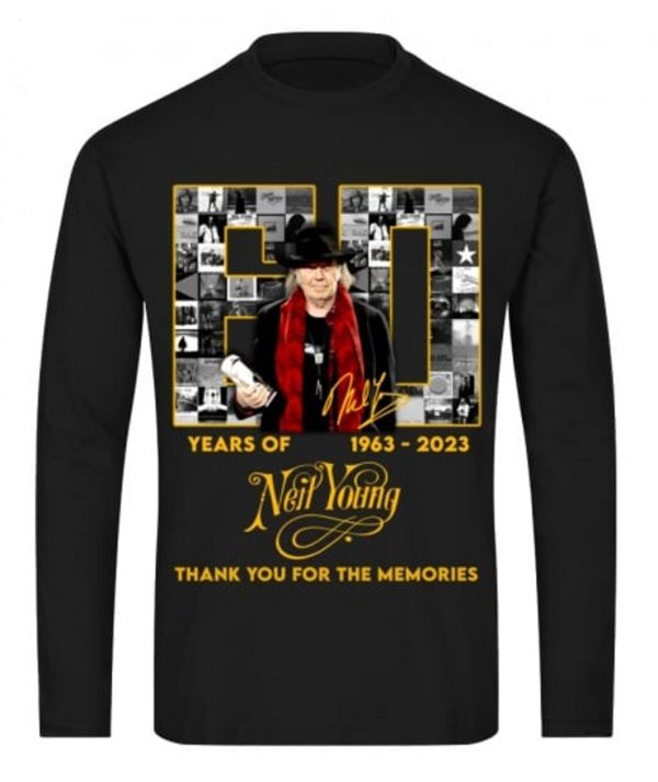 60 Years Of 1963 – 2023 Neil Young Thank You For The Memories T-Shirt