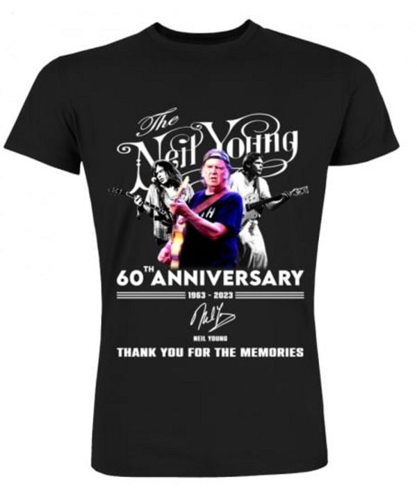 60th Anniversary 1963 – 2023 Neil Young Thank You For The Memories T-Shirt