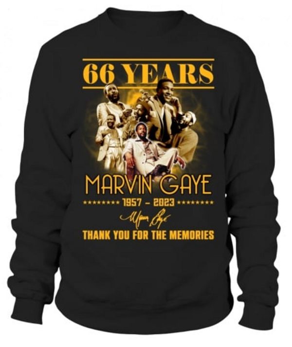 66 Years Marvin Gaye 1957 – 2023 Thank You For The Memories T-Shirt