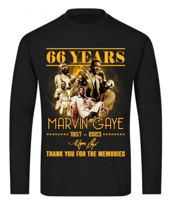 66 Years Marvin Gaye 1957 – 2023 Thank You For The Memories T-Shirt