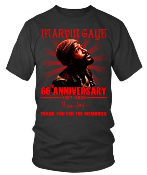 Marvin Gaye 66th Anniversary 1957 – 2023 Thank You For The Memories T-Shirt