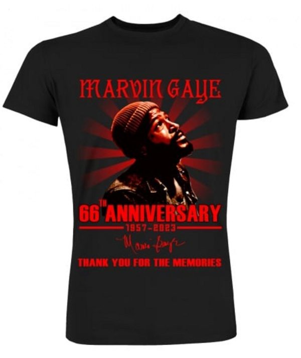 Marvin Gaye 66th Anniversary 1957 – 2023 Thank You For The Memories T-Shirt