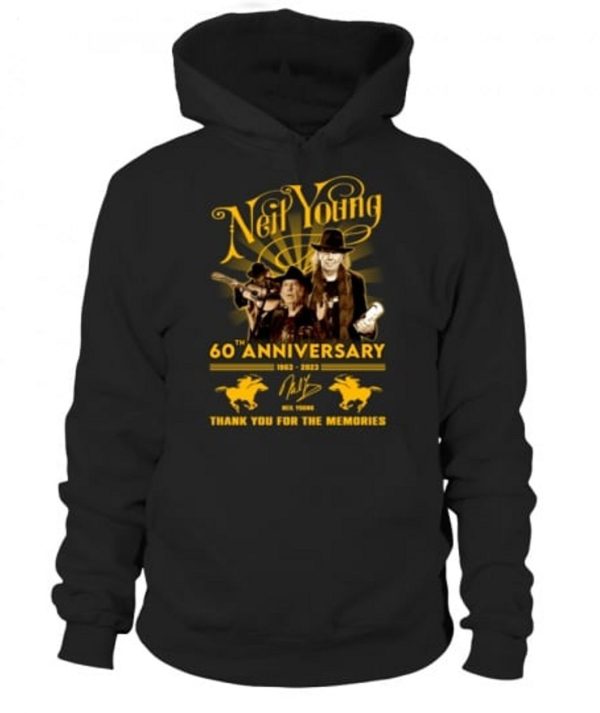 Neil Young 60th Anniversary 1963 – 2023 Thank You For The Memories T-Shirt