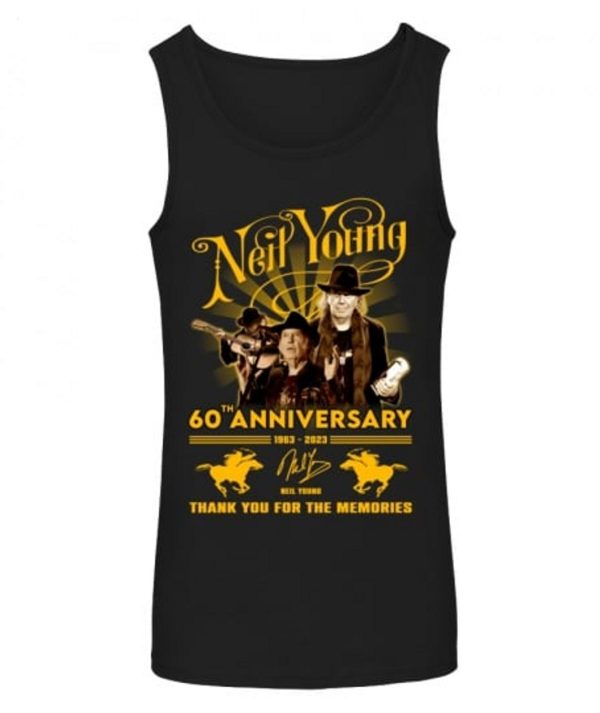 Neil Young 60th Anniversary 1963 – 2023 Thank You For The Memories T-Shirt