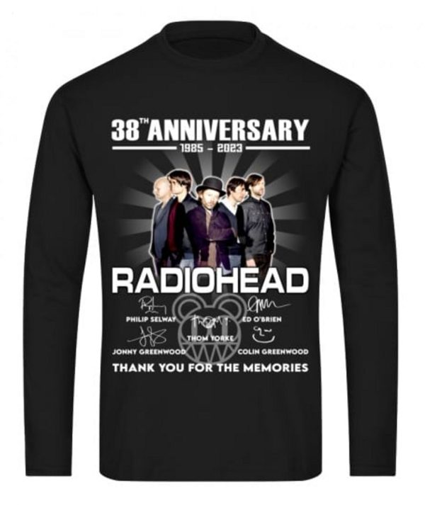 Radiohead 38th Anniversary 1985 – 2023 Thank You For The Memories T-Shirt