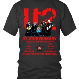 U2 47th Anniversary 1976 – 2023 Thank You For The Memories T-Shirt