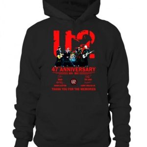 U2 47th Anniversary 1976 – 2023 Thank You For The Memories T-Shirt