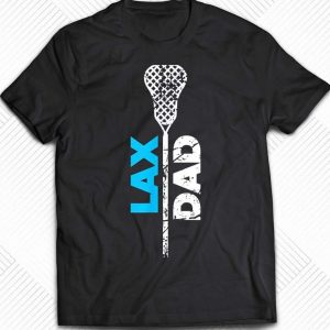 Mens Lax Dad Lacrosse Blue T-Shirt