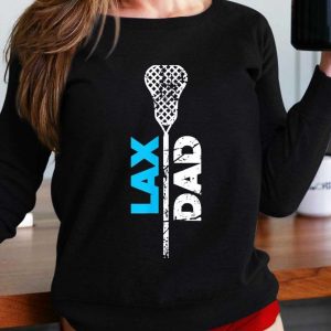 Mens Lax Dad Lacrosse Blue T-Shirt