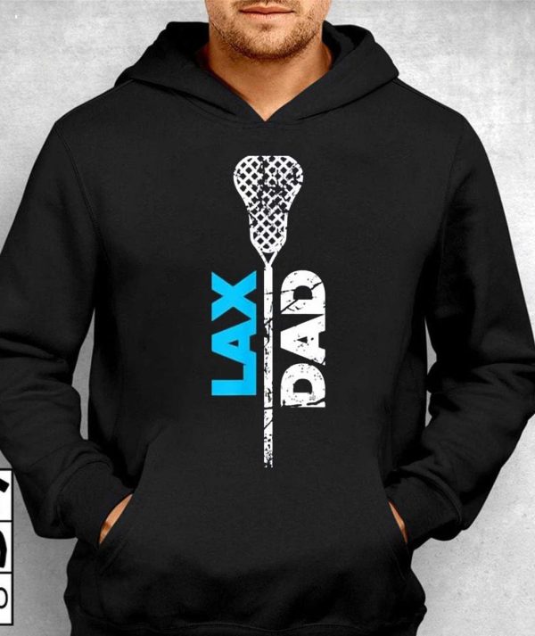 Mens Lax Dad Lacrosse Blue T-Shirt