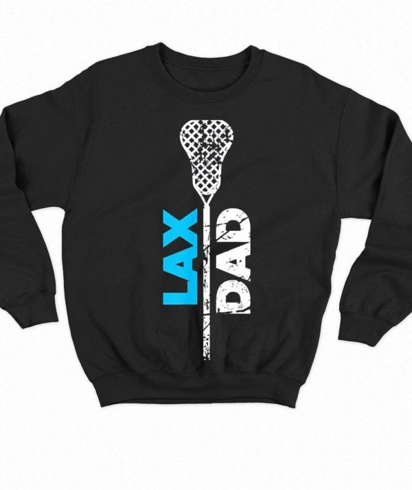 Mens Lax Dad Lacrosse Blue T-Shirt