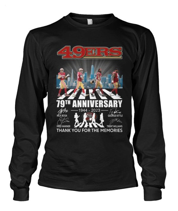 49ers 79th Anniversary 1944-2023 Thank You For The Memories T-Shirt