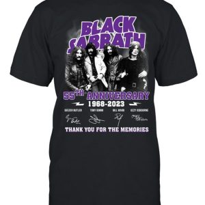 Black Sabbath 55th Anniversary 1968 – 2023 Thank You For The Memories T-Shirts