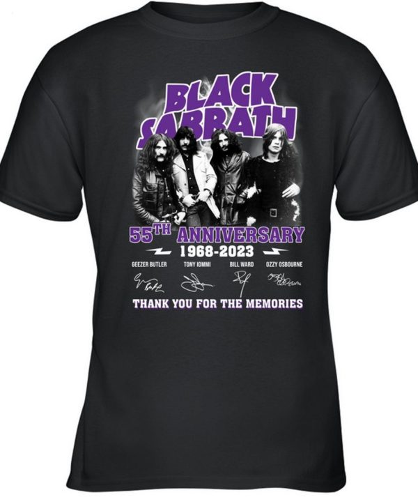 Black Sabbath 55th Anniversary 1968 – 2023 Thank You For The Memories T-Shirts