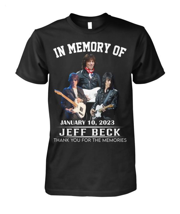 In Memory Of January 10, 2023 Jeff Beck Thank You For The Memories T-Shirt