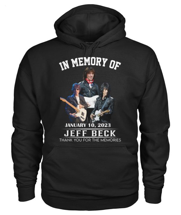 In Memory Of January 10, 2023 Jeff Beck Thank You For The Memories T-Shirt