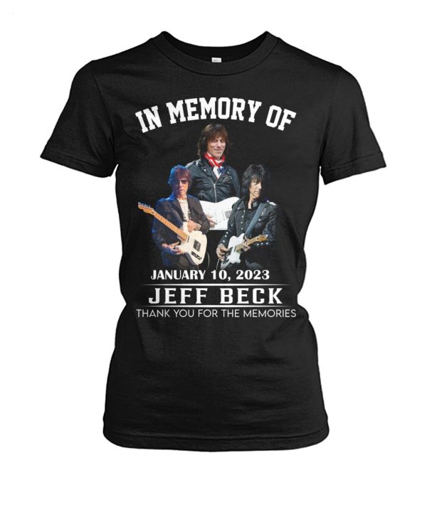 In Memory Of January 10, 2023 Jeff Beck Thank You For The Memories T-Shirt